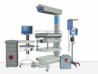 现代医用器材诊疗器械su草图模型下载