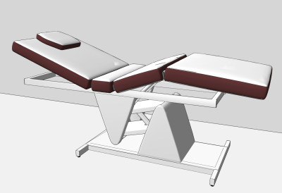 现代医用躺椅su草图模型下载