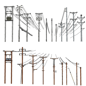 电线杆su草图模型下载