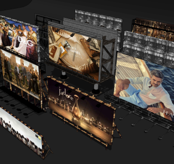 现代户外广告牌su草图模型下载