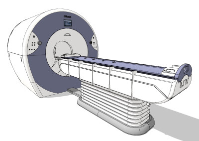 现代代磁共振医疗仪器su草图模型下载