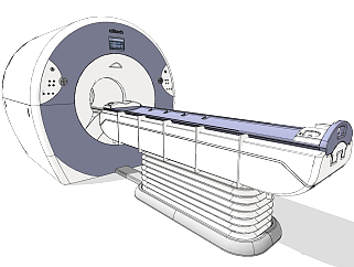 现代代磁共振医疗仪器su草图模型下载