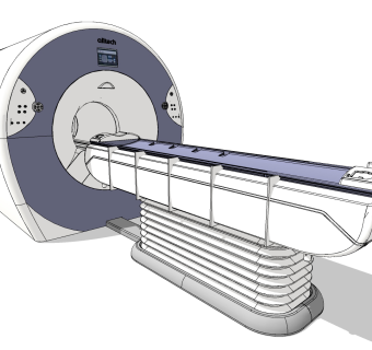 现代代磁共振医疗仪器su草图模型下载