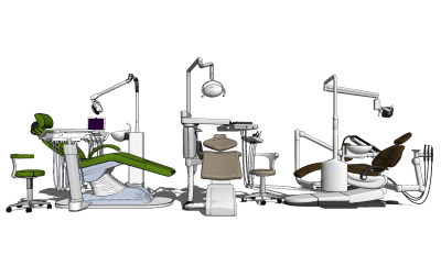 牙科医疗器材，椅子su草图模型下载