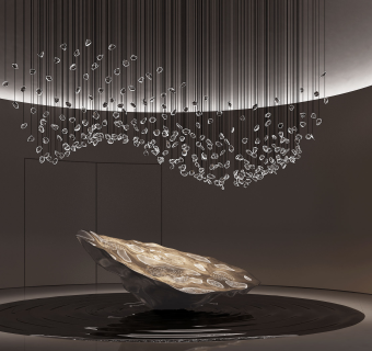 新中式雕塑摆件su草图模型下载