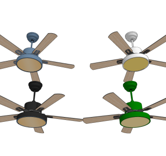 北欧吊灯su草图模型下载
