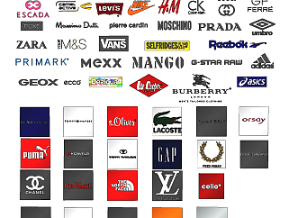 现代<em>店铺</em>服装商标，logo<em>广告</em>su草图模型下载