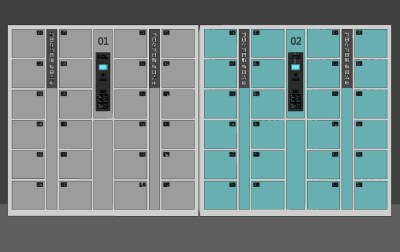 超市密码寄存柜su草图模型下载