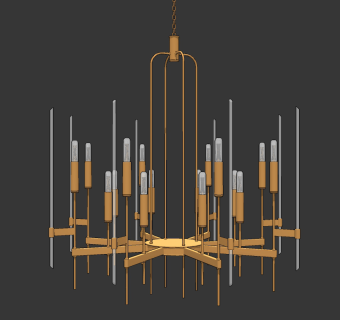 后现代吊灯su草图模型下载