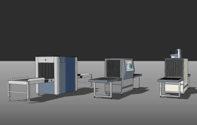 现代安检机su草图模型下载