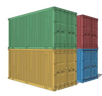 现代集装箱su草图模型下载