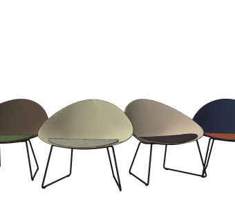 现代休闲椅su草图模型下载