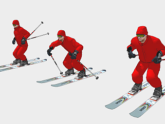 现代<em>滑雪</em>人物su草图模型下载