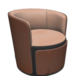 现代单人沙发su草图模型下载