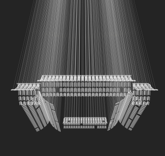 新中式吊灯su草图模型下载