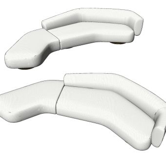 现代异形沙发su草图模型下载