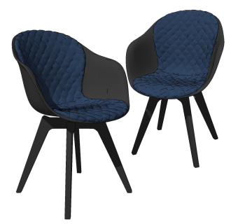 现代休闲椅su草图模型下载