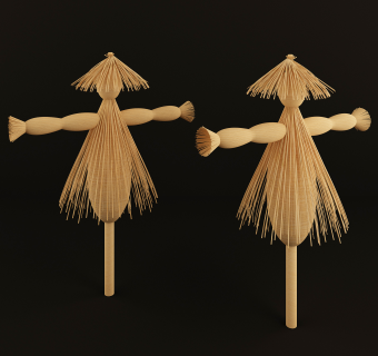 现代稻草人su草图模型下载