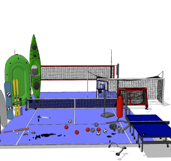 现代体育用品su草图模型下载