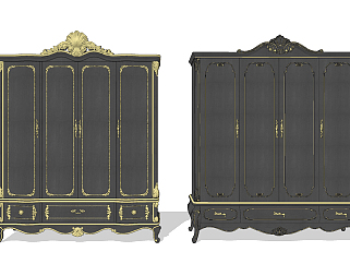 欧式新古典衣柜，