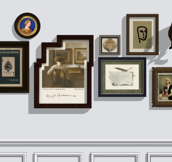 欧式古典装饰挂画su草图模型下载