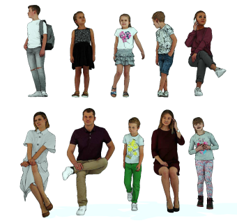 人物su草图模型下载