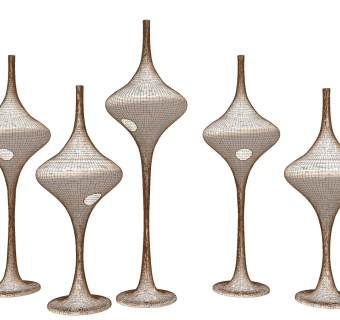 东南亚藤编落地灯su草图模型下载