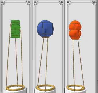 现代轻奢落地灯组合su草图模型下载