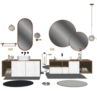 洗手台su草图模型下载