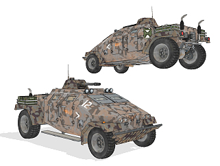 现代<em>步兵</em>装甲战车,军事武器su草图模型下载