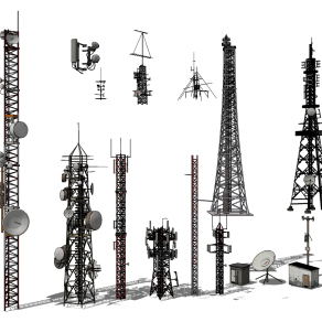 现代卫星天线信号塔su草图模型下载