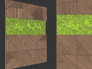 现代<em>苔藓植物</em>绿植墙su草图模型下载