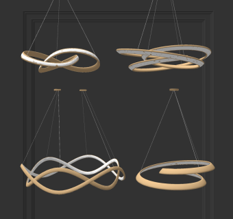 现代吊灯su草图模型下载