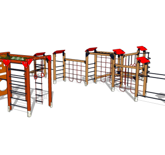 现代户外儿童健身娱乐器材，攀爬架