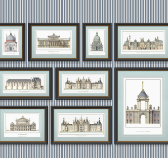 简欧建筑装饰画su草图模型下载