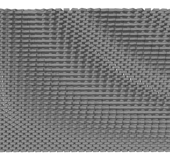 现代灰砖拼花背景墙su草图模型下载