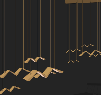 现代轻奢吊灯，su草图模型下载