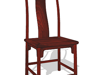 <em>中式</em>古典红木，实木<em>家具</em>，太师椅su草图模型下载