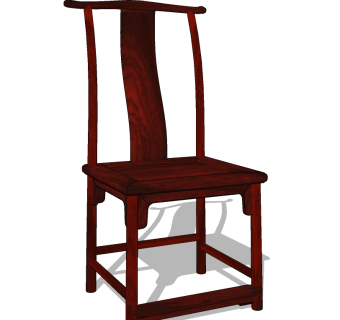 中式古典红木，实木家具，太师椅su草图模型下载