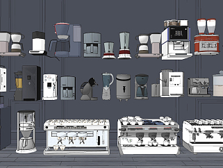 现代<em>咖啡机</em>饮料机su草图模型下载