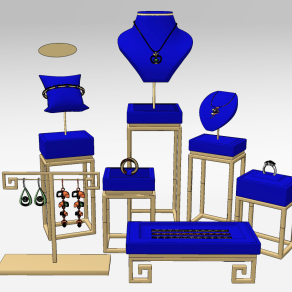 现代珠宝首饰项链，展架陈列su草图模型下载