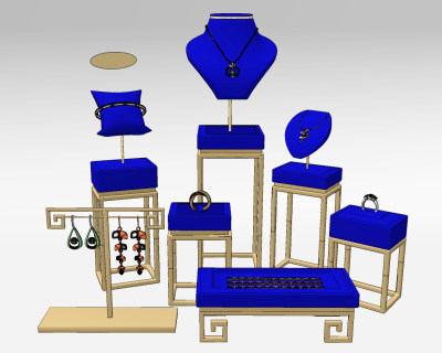 现代珠宝首饰项链，展架陈列su草图模型下载