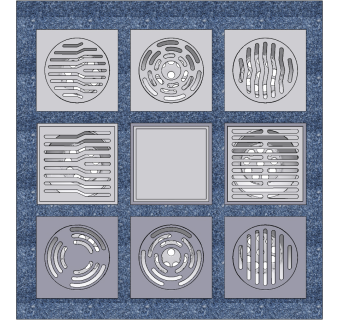 现代金属地漏防臭器su草图模型下载