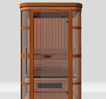现代单人桑拿房su草图模型下载