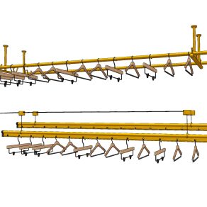 现代金属升降晾衣架su草图模型下载
