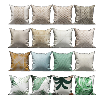 北欧编制抱枕，靠包，靠垫su草图模型下载