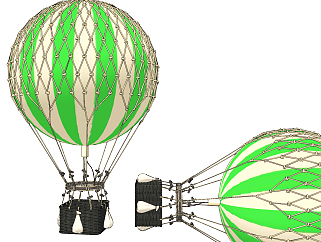现代热气球儿童游乐器材设施su草图模型下载