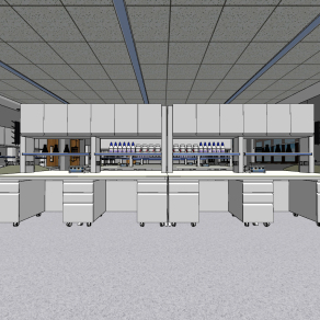 现代化学实验室su草图模型下载
