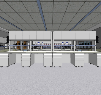 现代化学实验室su草图模型下载