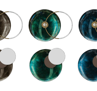 现代圆形墙饰挂件su草图模型下载